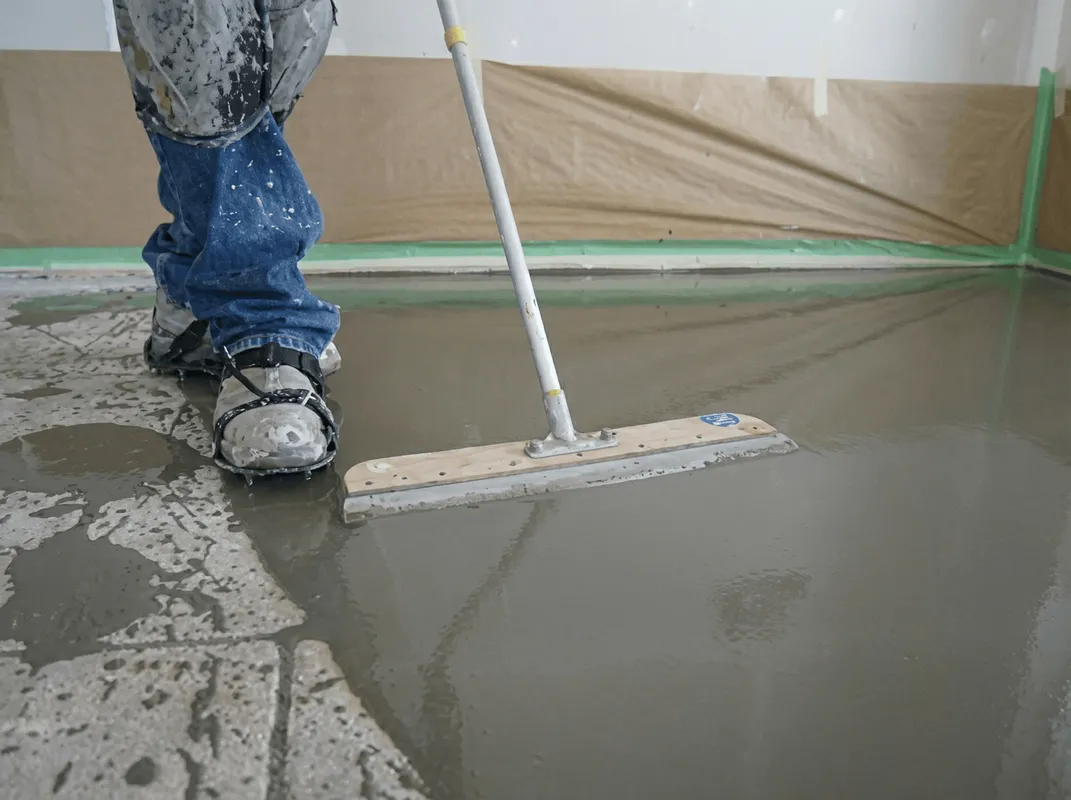 Uneven floor being professionally repaired in Cambridge, MA